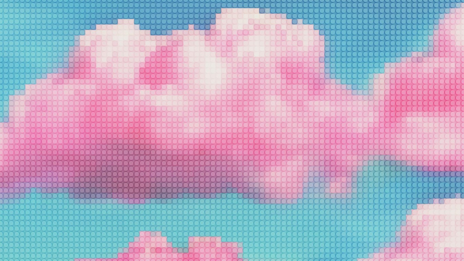 los mejores puzles con nubes rosas y blancas en el cielo a group of pink and white squares puzzle