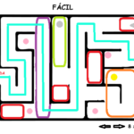 plano de laberinto del terror para Halloween nivel fácil