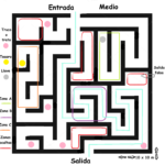 plano de laberinto del terror para Halloween nivel medio