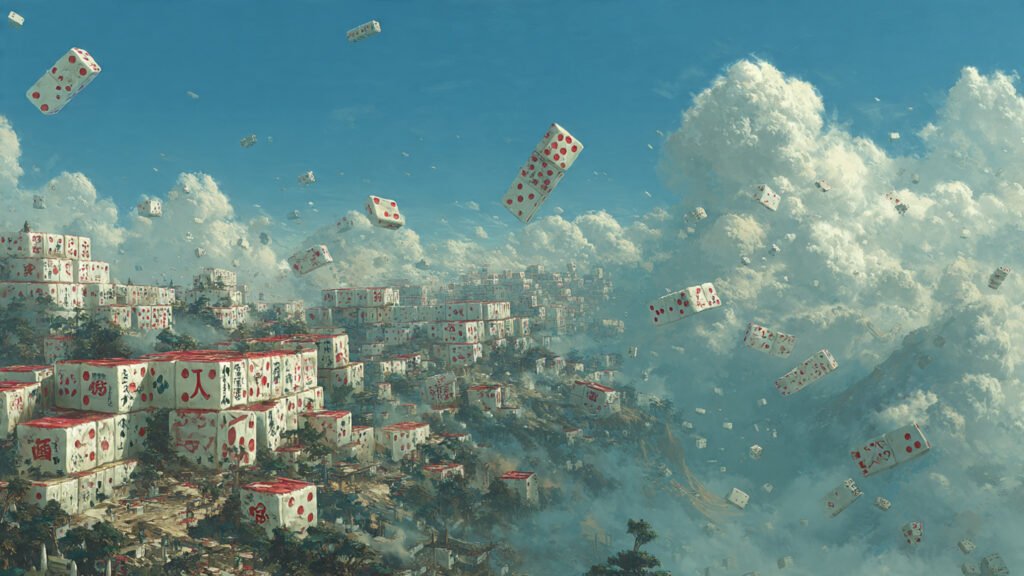 un mundo fantástico repleto de fichas de mahjong