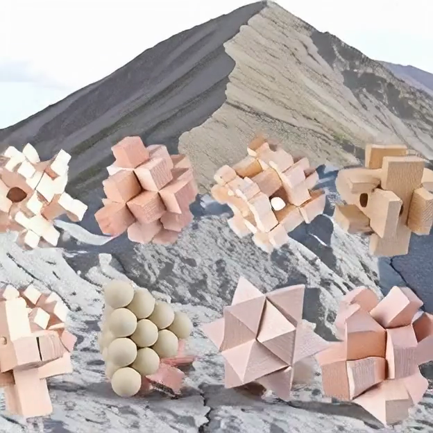 rompecabezas de entrelazado rodando dunas abajo